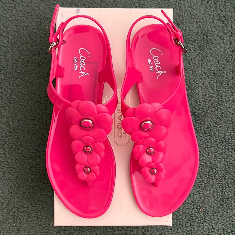 COACH. PINK SANDALS. SIZE 7M